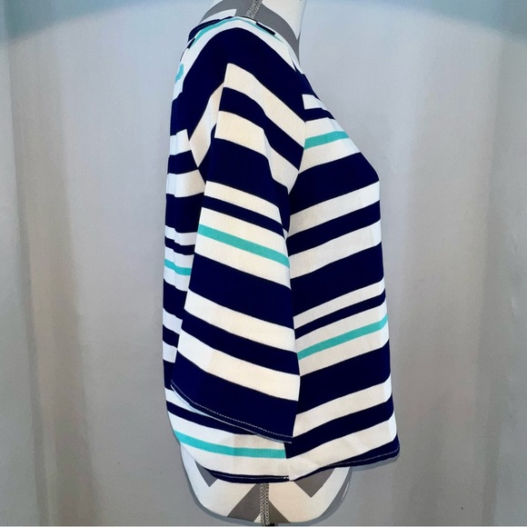 Everly White and Blue Striped Top - Picture 2 of 9